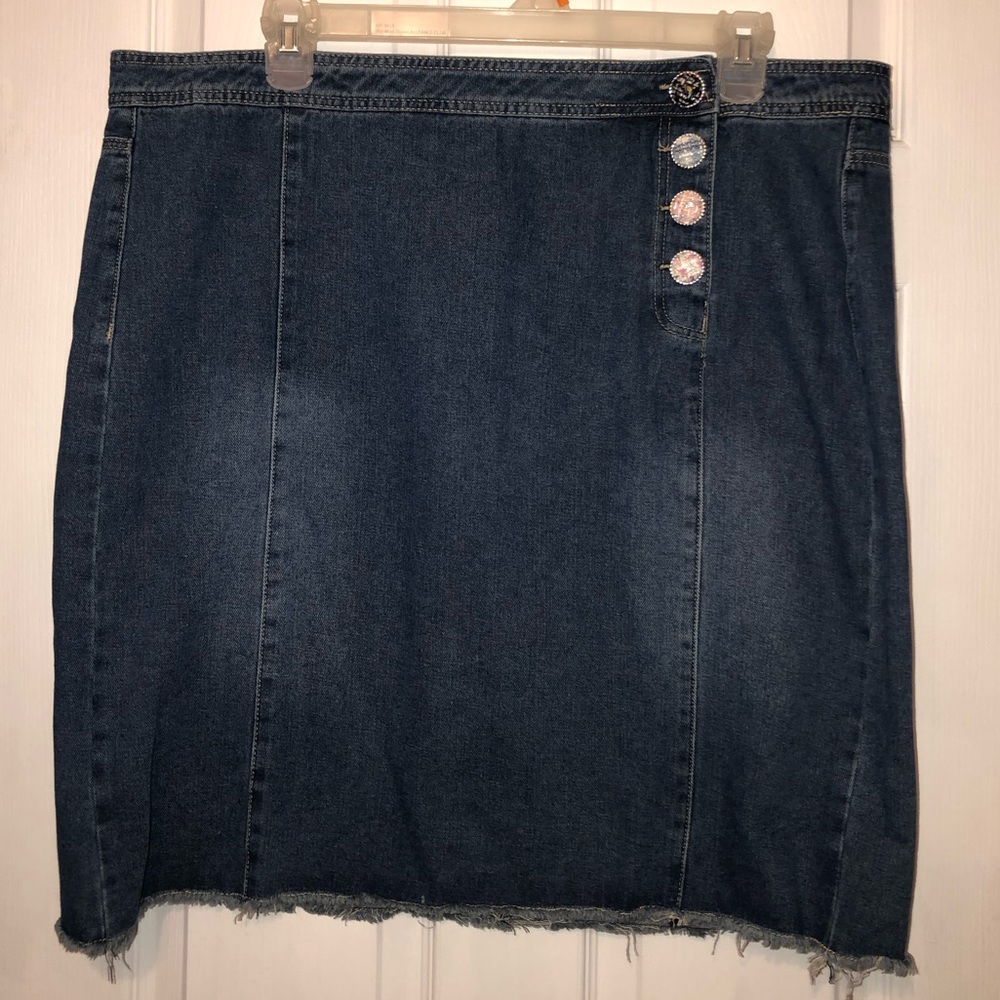Blue Denim Skirt (Plus Size)